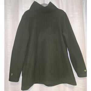 Dudley Stephens Greenpoint Turtleneck Fleece Spruce XL Tunic Pullover